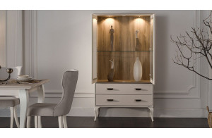 Двустворчатый шкаф витрина для посуды Andera (Андера) andr-13