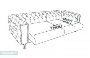 Трехместный диван Монтего MONT-02