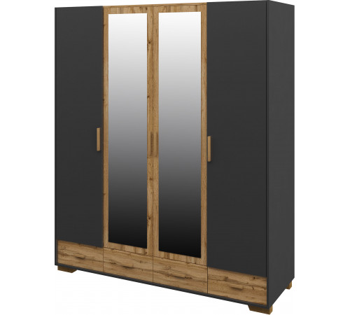 Шкаф для одежды четырехстворчатый Сканди МН-036-34(графит)
