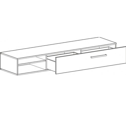 Низкая тумба под телевизор Кёльн-1750 Белый Аляска