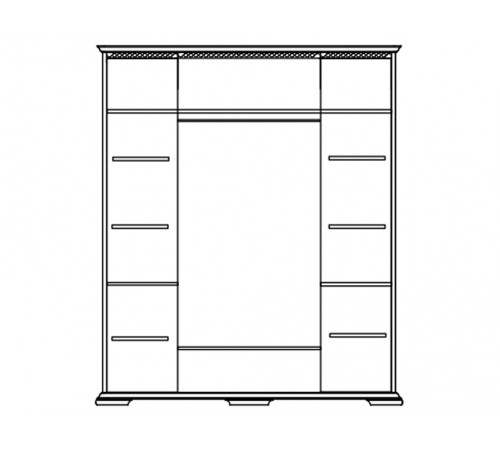 Шкаф для одежды Лика ММ-137-01/04Б (белая эмаль)