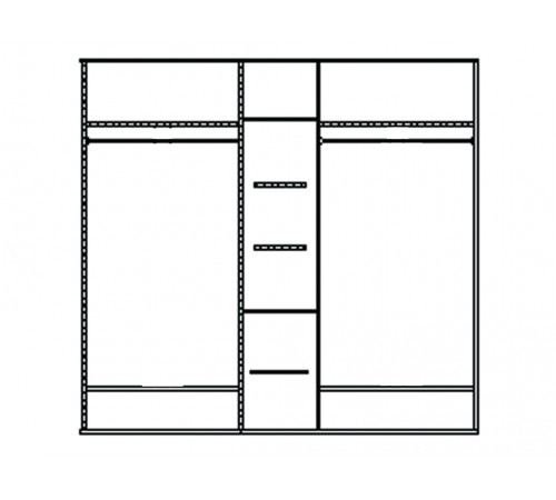 Шкаф для одежды Лика ММ-137-01/05Б (белая эмаль)