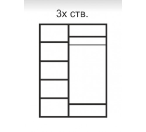Трехстворчатый шкаф для одежды с зеркалом Rimini Solo РМШ1/3 (s) (черный)